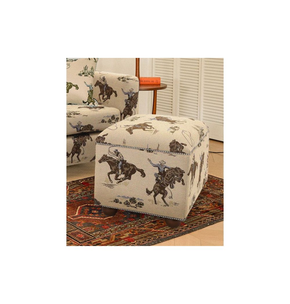JOURNAL STANDARD FURNITURE(ジャーナルスタンダードファニチャー )ストレージ スツール L カウボーイ 【ユナイテッドウォールペーパー】