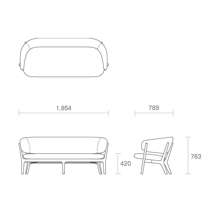 MARUNI COLLECTION(マルニコレクション)Roundish ラウンディッシュ 2シーターソファ