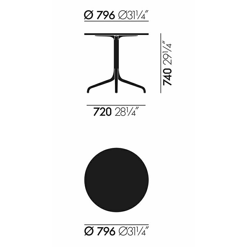 Vitra(ヴィトラ) Belleville Table(ベルヴィル テーブル)ラウンド-インドア
