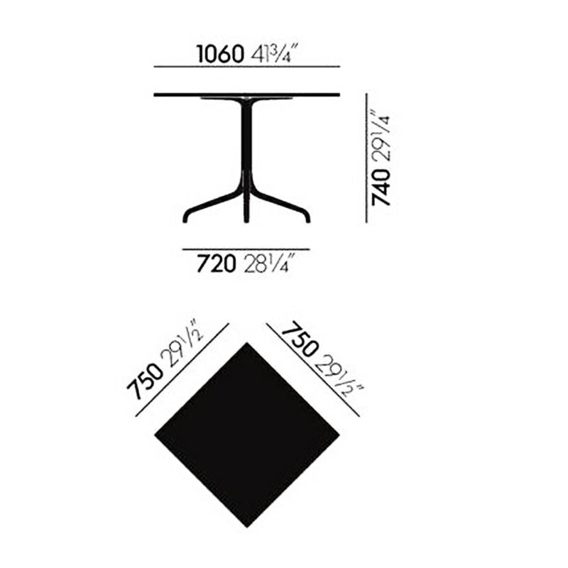 Vitra(ヴィトラ) Belleville Table(ベルヴィル テーブル)スクエアーアウトドア