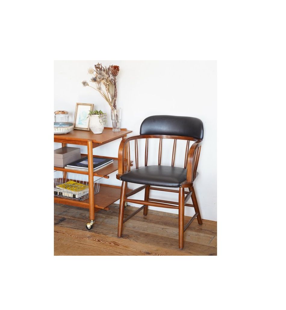 ACME Furniture（アクメファニチャー） オークス アーム チェア ブラック（PVC）