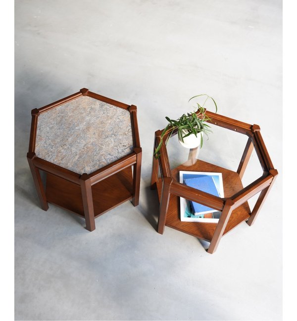 ACME Furniture（アクメファニチャー）ブルックス ヘキサゴン テーブル ガラス
