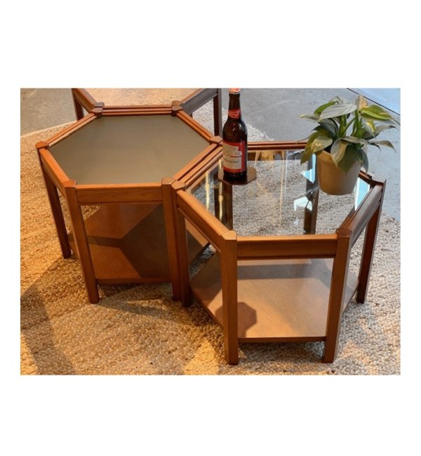 ACME Furniture（アクメファニチャー）ブルックス ヘキサゴン テーブル ガラス