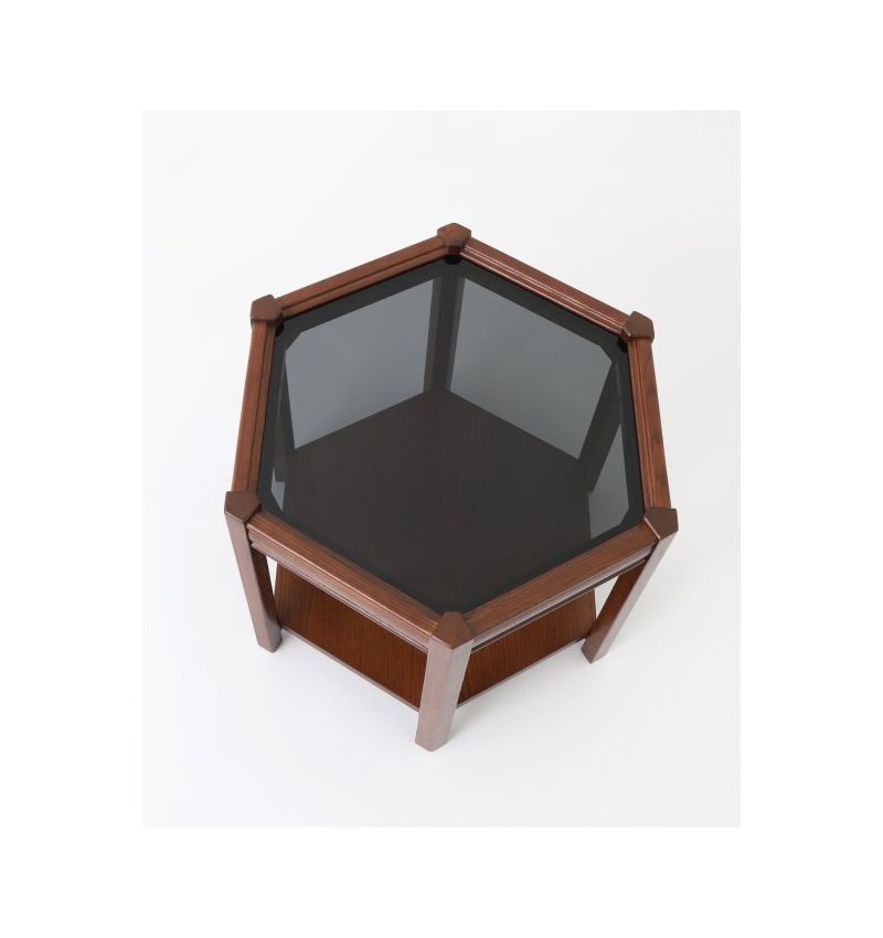 ACME Furniture（アクメファニチャー）ブルックス ヘキサゴン テーブル ブラックガラス