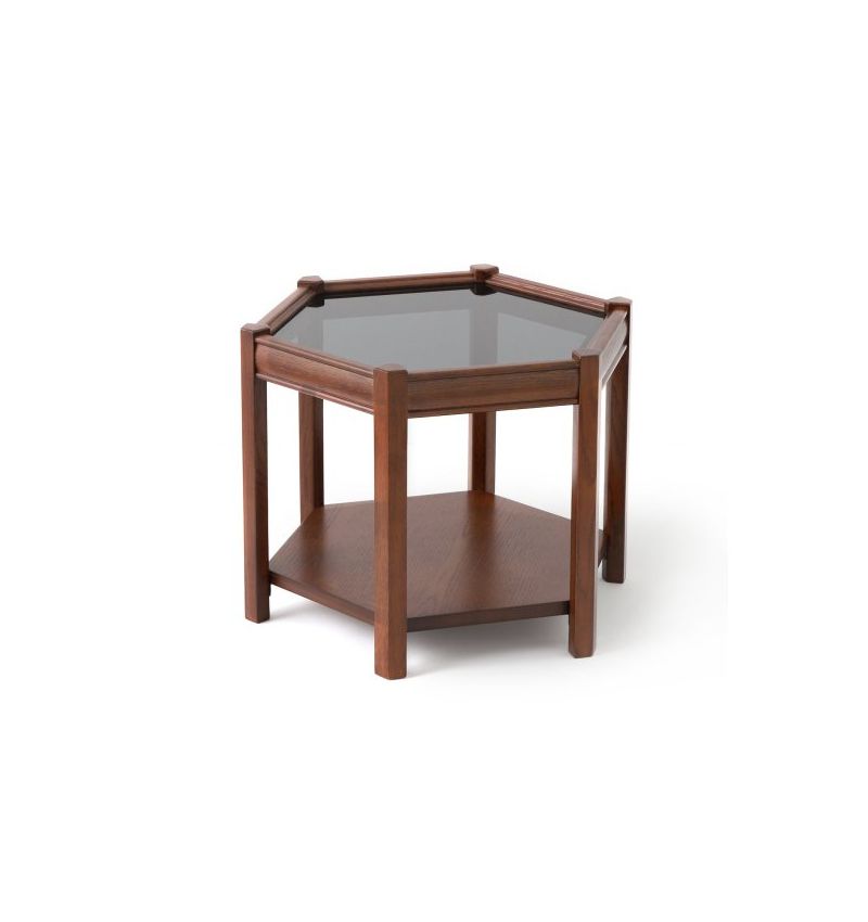 ACME Furniture（アクメファニチャー）ブルックス ヘキサゴン テーブル ブラックガラス