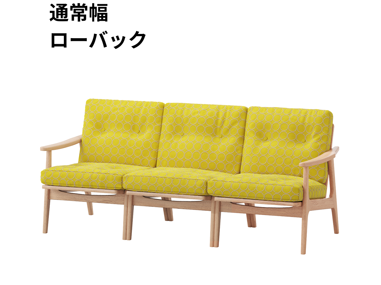 『マルニ60期間限定企画』ミナペルホネン／タンバリン＆ライトベリー全色から生地セレクト！マルニ60フレームチェア／オーク材／ウレタン仕上／3シーター 両肘