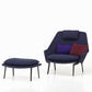 Vitra(ヴィトラ) スローチェア & オットマン (ファブリック) バックレストクッション2個付き