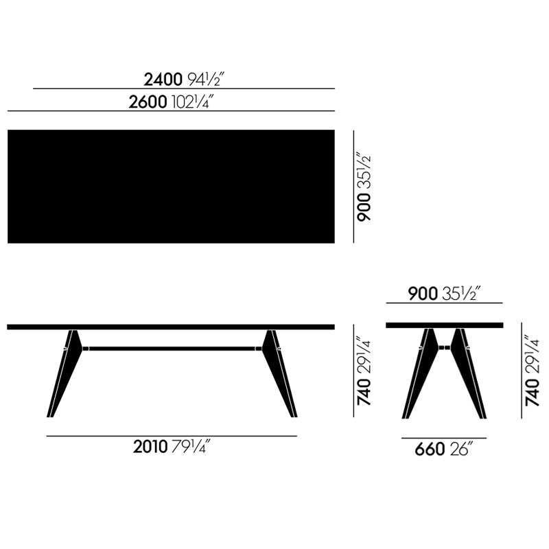 Vitra（ヴィトラ） EM Table HPL（EM ターブル ハイプレッシャーラミネート）