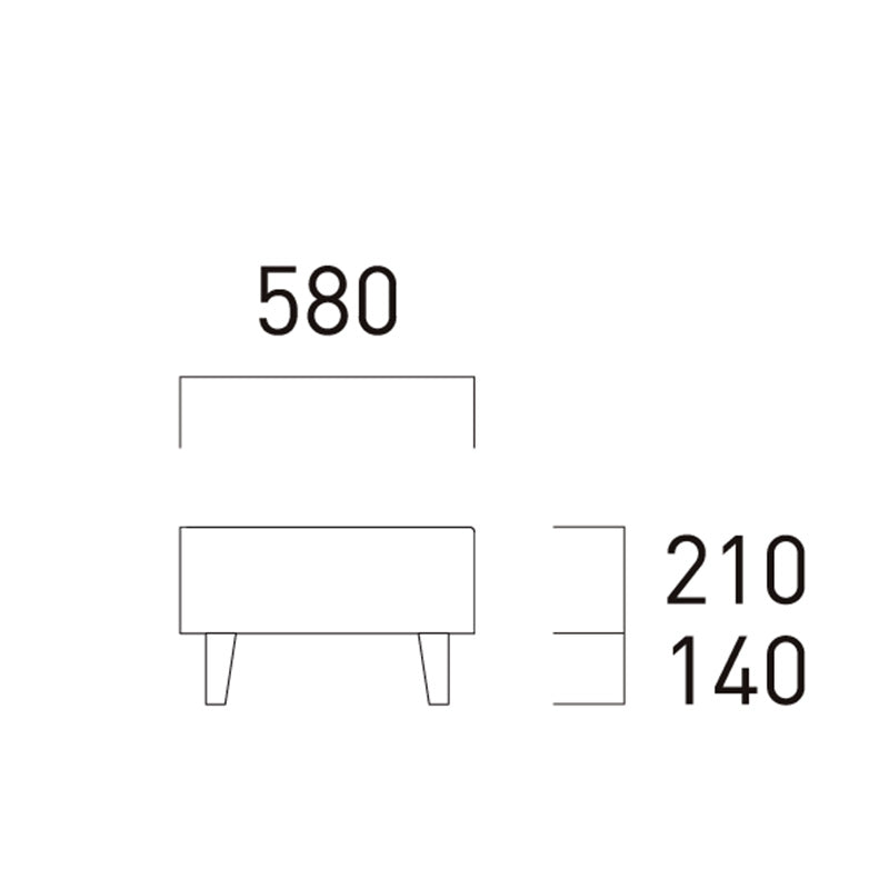 FLANNEL SOFA（フランネルソファ）PIVO（ピヴォ） スツール ラージ（W580×D860mm）