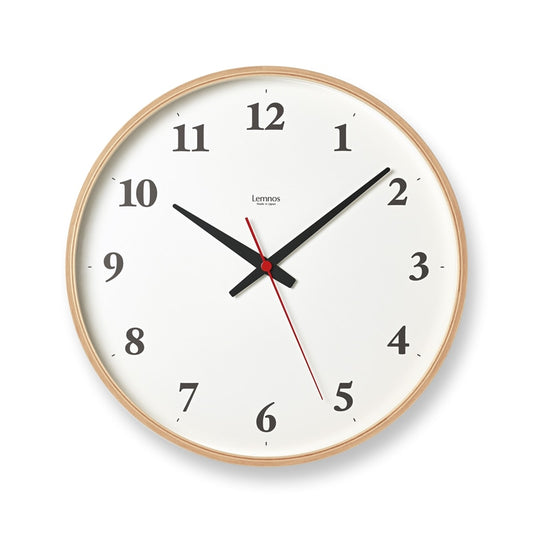 Lemnos（レムノス）Plywood clock［アノニマスデザイン］［電波時計］