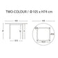 【トートバッグプレゼント／組立設置無料】HAY(ヘイ)TWO-COLOUR（トゥーカラー）  TWO-COLOUR / Φ105 / Φ120 x H74 cm（テーブル・デスク）