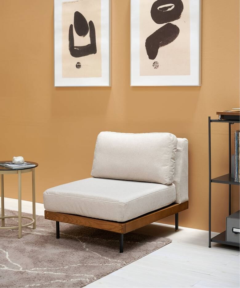 JOURNAL STANDARD FURNITURE（ジャーナルスタンダードファニチャー ） リルソファー 1P 25AW Fabric アイボリー