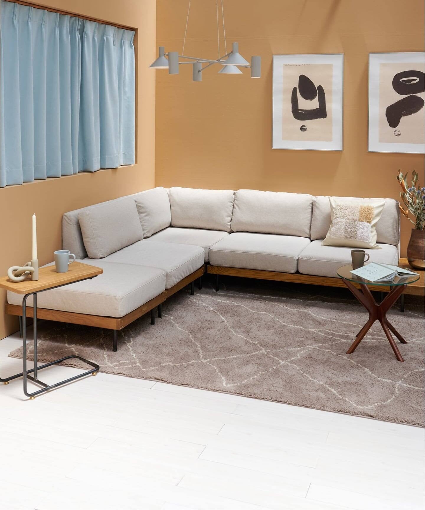 JOURNAL STANDARD FURNITURE（ジャーナルスタンダードファニチャー ） リルコーナーソファ 25AW Fabricアイボリー