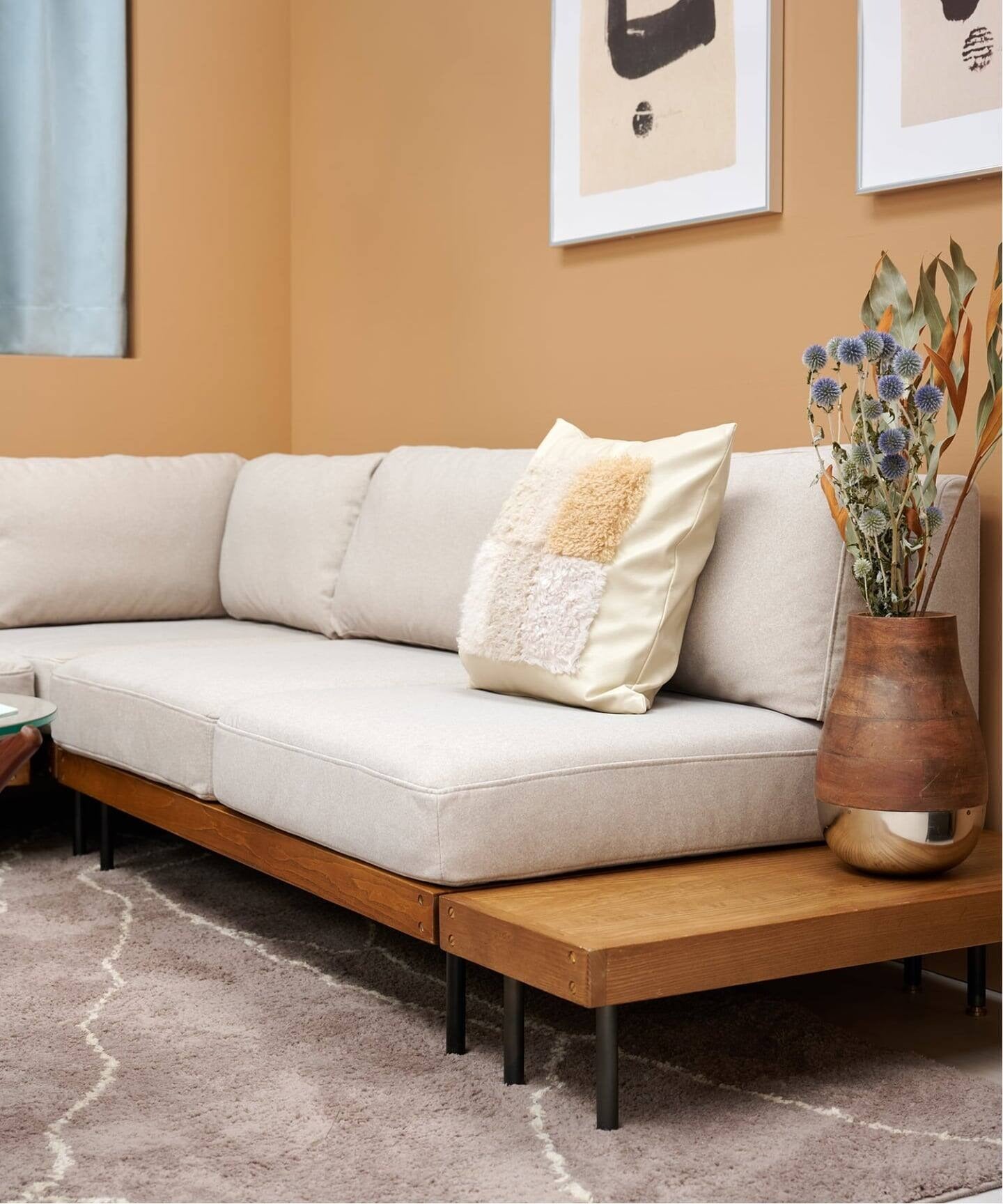 JOURNAL STANDARD FURNITURE（ジャーナルスタンダードファニチャー ） リルソファー 2P 25AW Fabric アイボリー