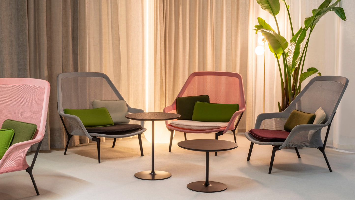 Vitra(ヴィトラ) スローチェア & オットマン (ニット) バックレストクッション2個付き