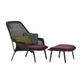 Vitra(ヴィトラ) スローチェア & オットマン (ニット) バックレストクッション2個付き