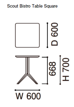 Karimoku New Standard（カリモクニュースタンダード）Scout Bistro Table Square（スカウトビストロテーブルスクエア）