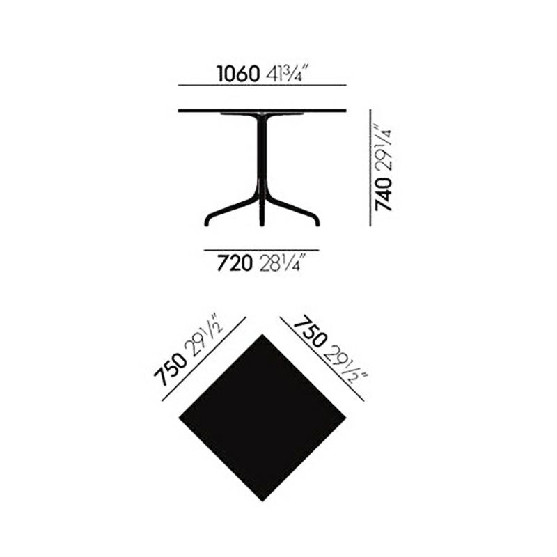 Vitra(ヴィトラ) Belleville Table（ベルヴィル テーブル）スクエアーインドア