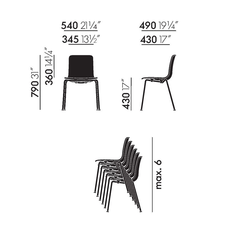 Vitra(ヴィトラ) HAL RE Tube(ハル RE チューブ)  スタッカブル
