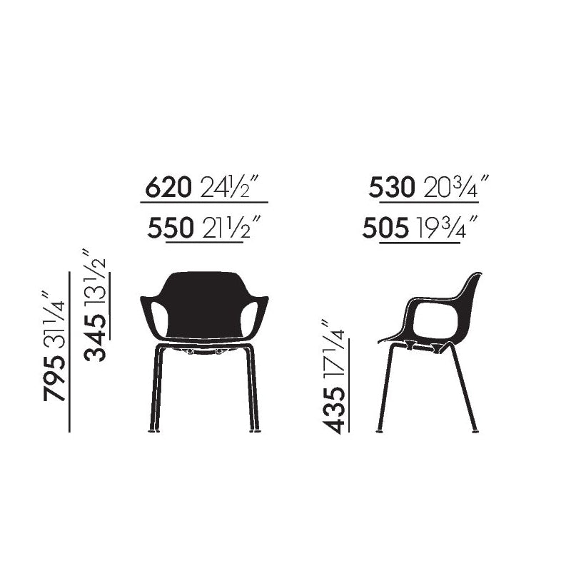 Vitra(ヴィトラ) HAL RE Armchair (ハル RE アームチェア) チューブ  スタッカブル