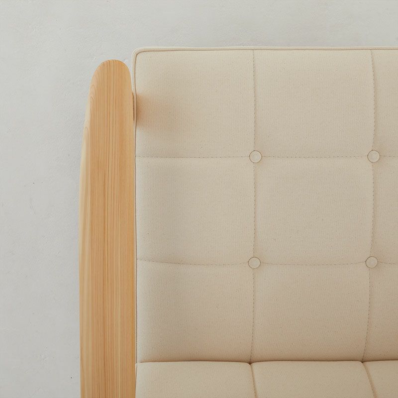 【完売】カリモク60 Kチェア1シーター美作ヒノキ×倉敷帆布
